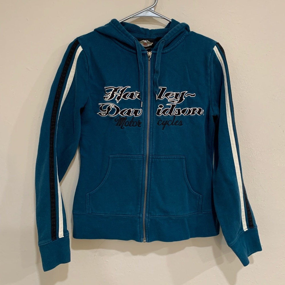 Harley Davidson women's zip up hooded sweatshirt